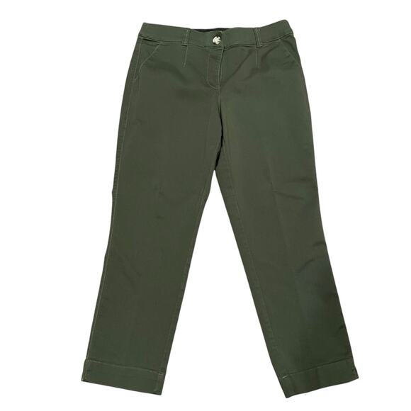 Violets & Roses Olive Green Mid Rise Ankle Pants size 8 - Picture 1 of 14